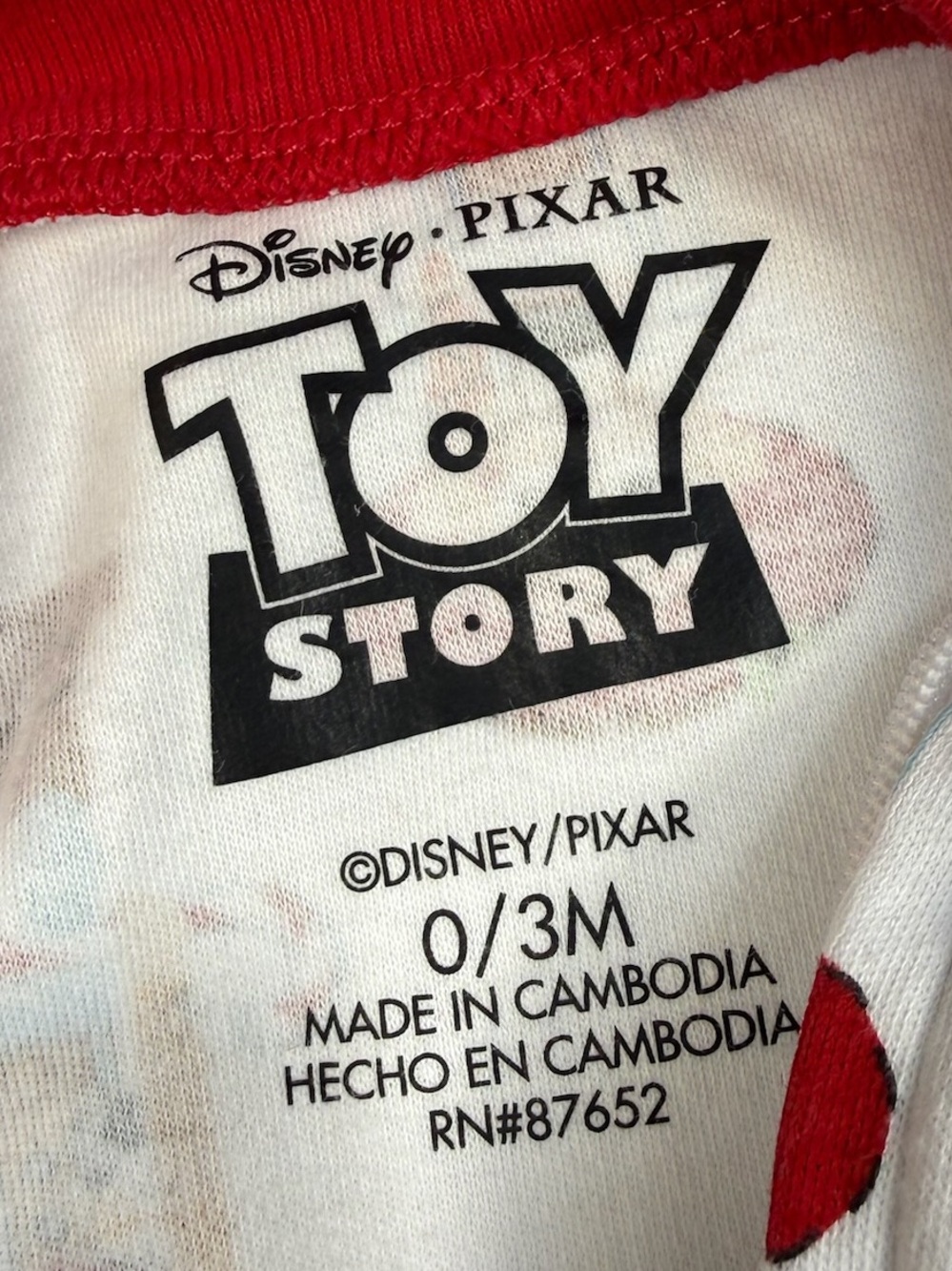 DISNEY PIXAR Toy Story Woody & Buzz Nutcracker Christmas Footie Sleeper 0-3M - Picture 6 of 8